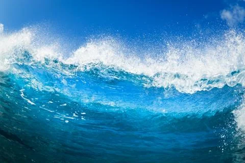 Blue ocean wave Stock Photos