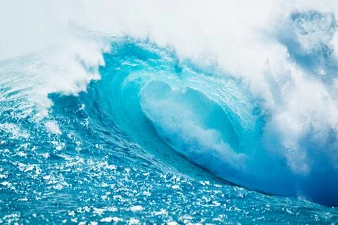 Blue ocean wave Stock Photos