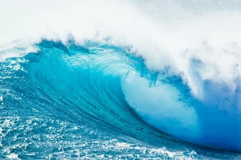 Blue ocean wave Stock Photos