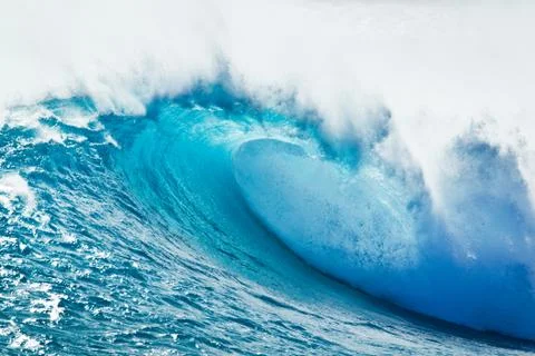 Blue ocean wave Stock Photos