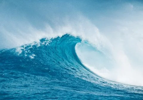 Blue ocean wave Stock Photos