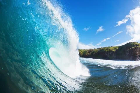 Blue ocean wave Stock Photos