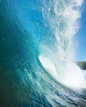 Blue ocean wave Stock Photos