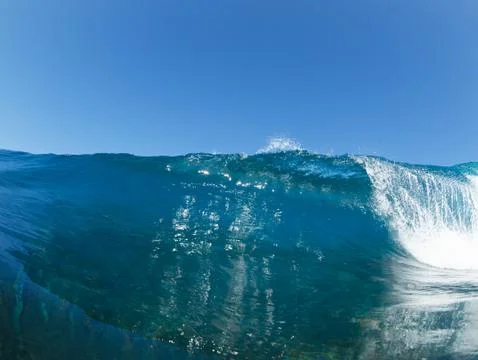 Blue ocean wave Stock Photos