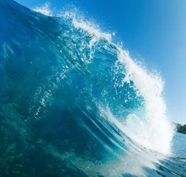 Blue ocean wave Stock Photos