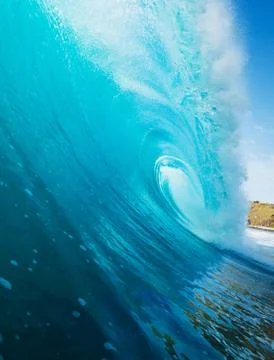 Blue ocean wave Stock Photos