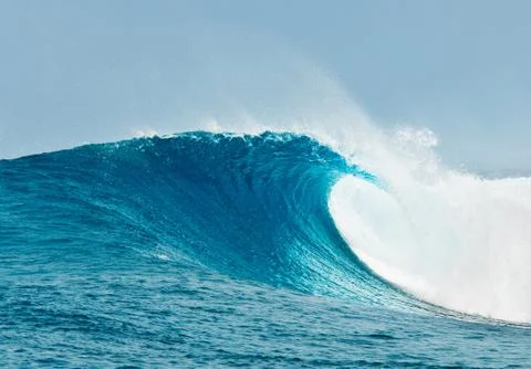 Blue ocean wave Stock Photos