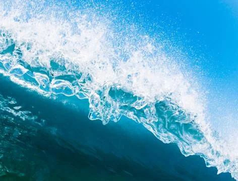 Blue ocean wave Stock Photos