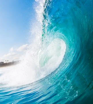 Blue ocean wave Foto stock