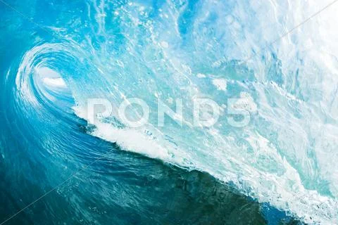 Blue ocean wave Stock Photos
