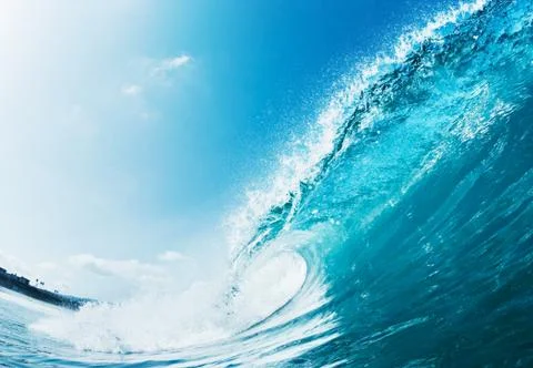 Blue ocean wave Stock Photos