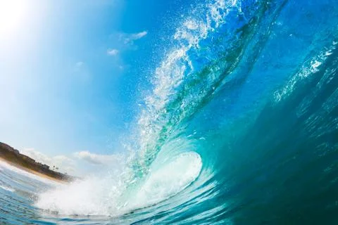 Blue ocean wave Stock Photos