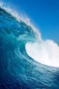 Blue ocean wave Stock Photos