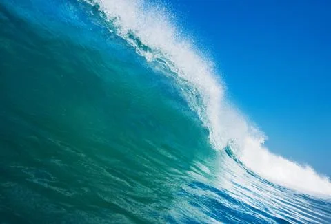 Blue ocean wave Stock Photos