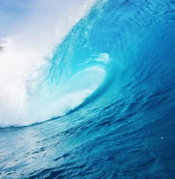 Blue ocean wave Stock Photos
