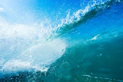 Blue ocean wave Stock Photos