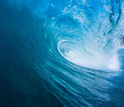 Blue ocean wave Stock Photos