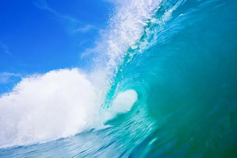 Blue ocean wave Stock Photos