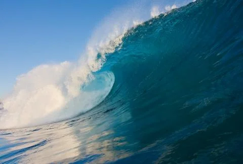 Blue ocean wave Stock Photos