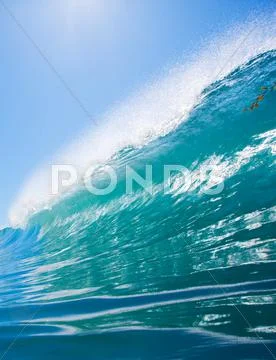 Blue ocean wave Stock Photos