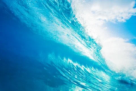 Blue ocean wave Stock Photos