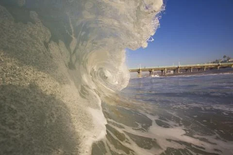 Blue ocean wave Stock Photos