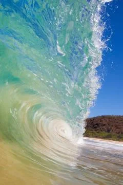 Blue ocean wave Stock Photos