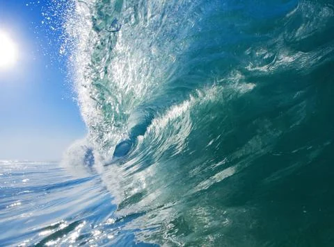 Blue ocean wave Stock Photos