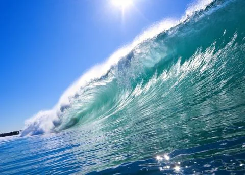 Blue ocean wave Stock Photos