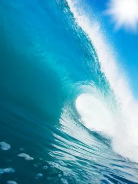 Blue ocean wave Stock Photos