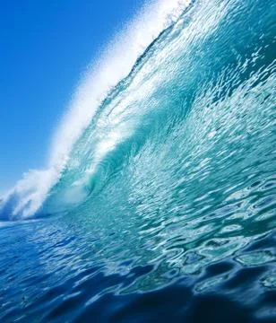 Blue ocean wave Stock Photos