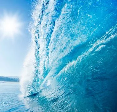Blue ocean wave Stock Photos