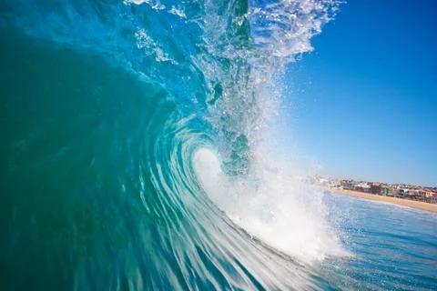 Blue ocean wave Stock Photos