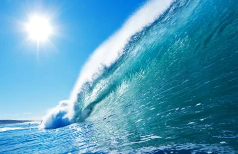 Blue ocean wave Stock Photos