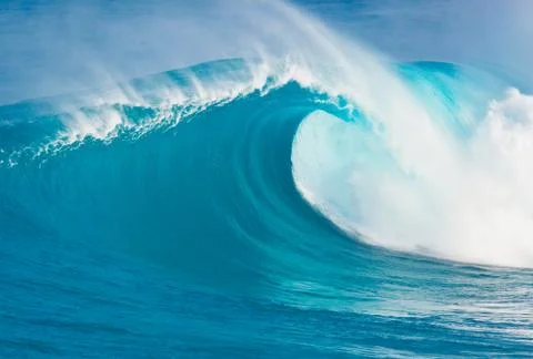 Blue ocean wave Stock Photos
