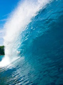 Blue ocean wave Stock Photos