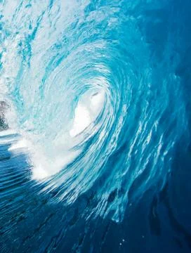 Blue ocean wave Stock Photos