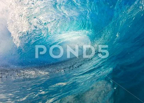 Blue ocean wave Stock Photos