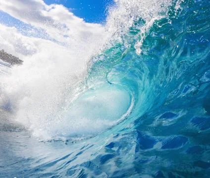 Blue ocean wave Stock Photos
