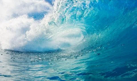 Blue ocean wave Stock Photos