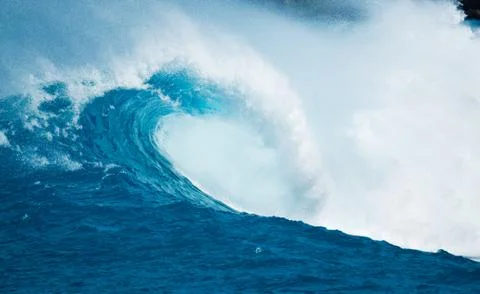 Blue ocean wave Stock Photos