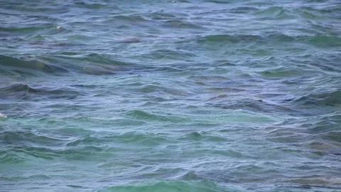Blue ocean wave seamless looping Stock Footage 218394324