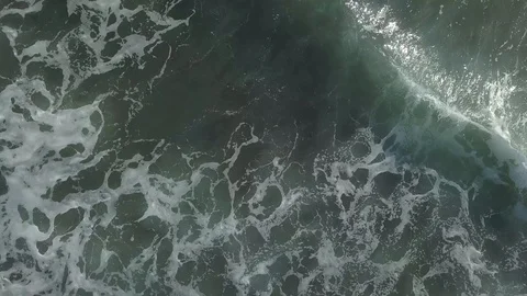 Blue ocean wave view from the top Stock Footage 100072626