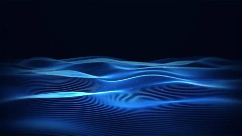A Blue Ocean With Waves And Stars Stock Footage 329545456