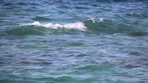 Blue ocean waves Stock Footage 218395483