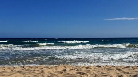 Blue ocean waves Stock Footage 340862109