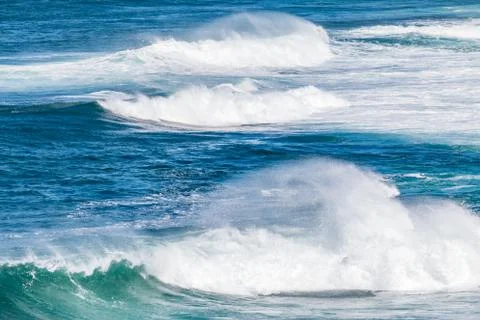 Blue ocean waves Stock Photos