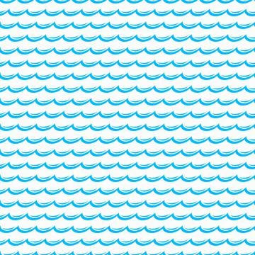 Blue ocean waves seamless pattern background Illustrazione stock