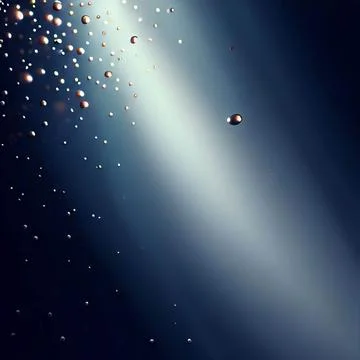 Blue ocean waves from underwater with bubbles. Light rays shining through. .. Stock Illustration
