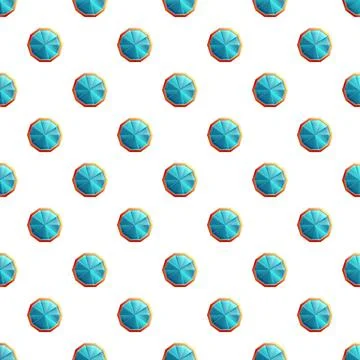 Blue octagonal gem repeating seamless pattern background Stock Illustration